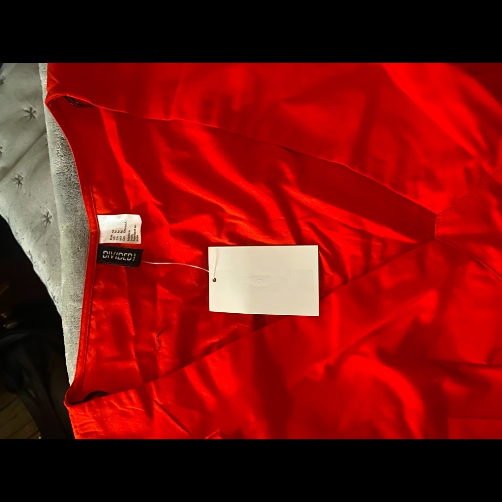 Red tight fit crop top